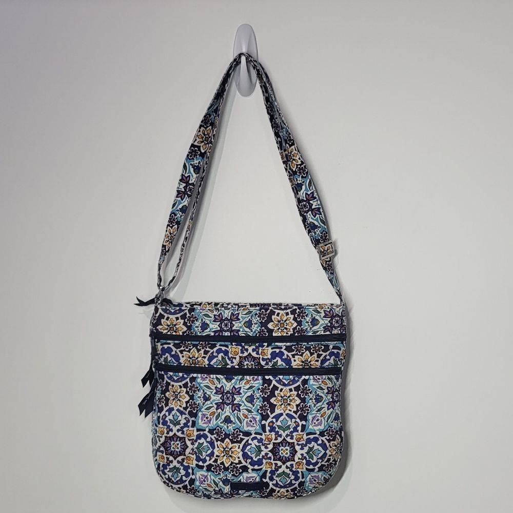 Vera Bradley Blue, Black & Purple Floral Shoulder Bag - Picture 8 of 8